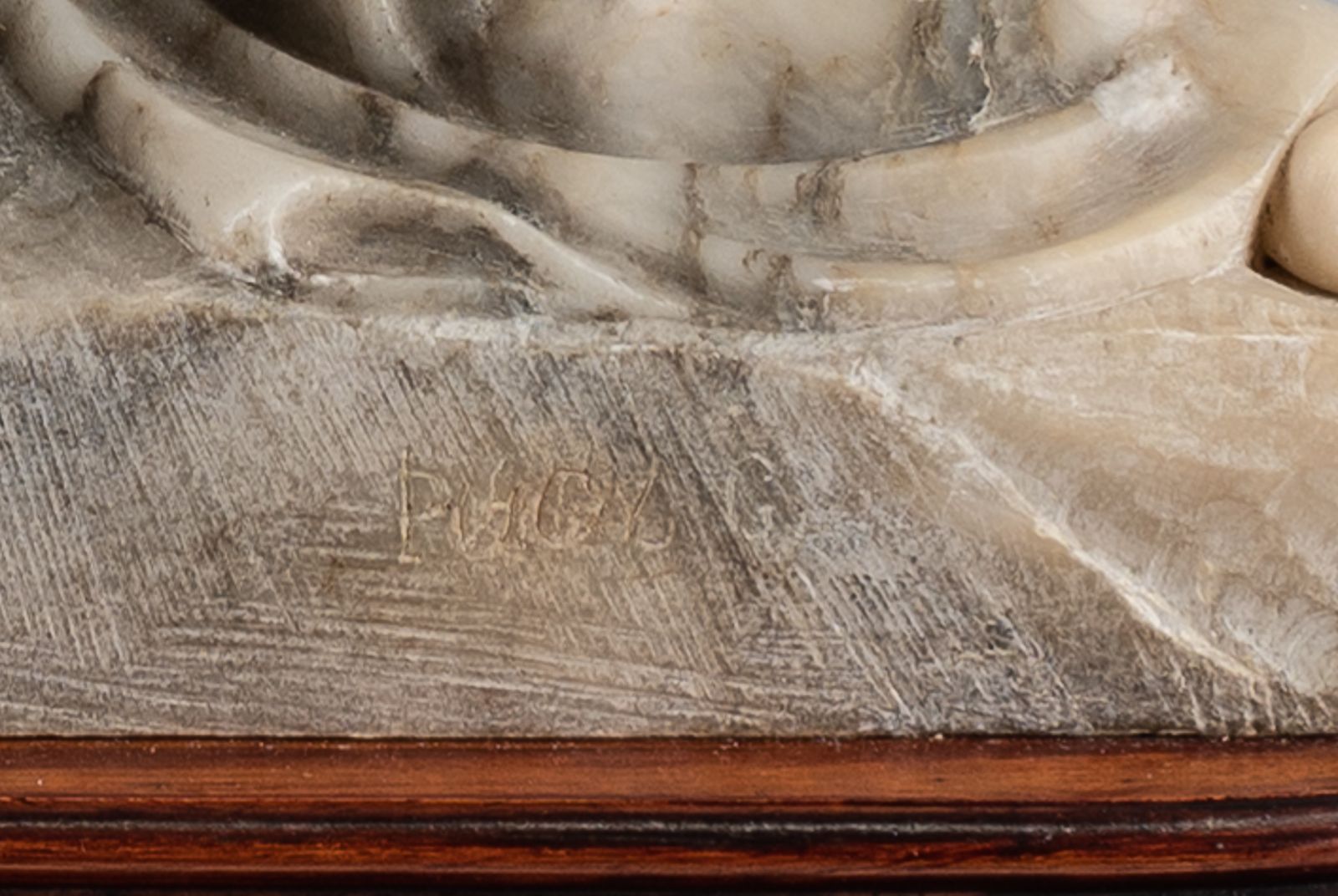 Stunning Italian Two Tone Carved Alabaster Sculpture By Gugielmo Pugi photo furniture