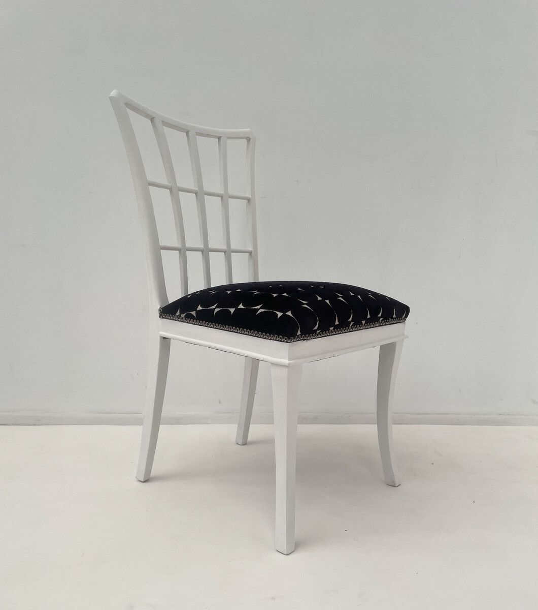 Set Of 12 Italian Art Deco Style Dining Chairs photo for sale