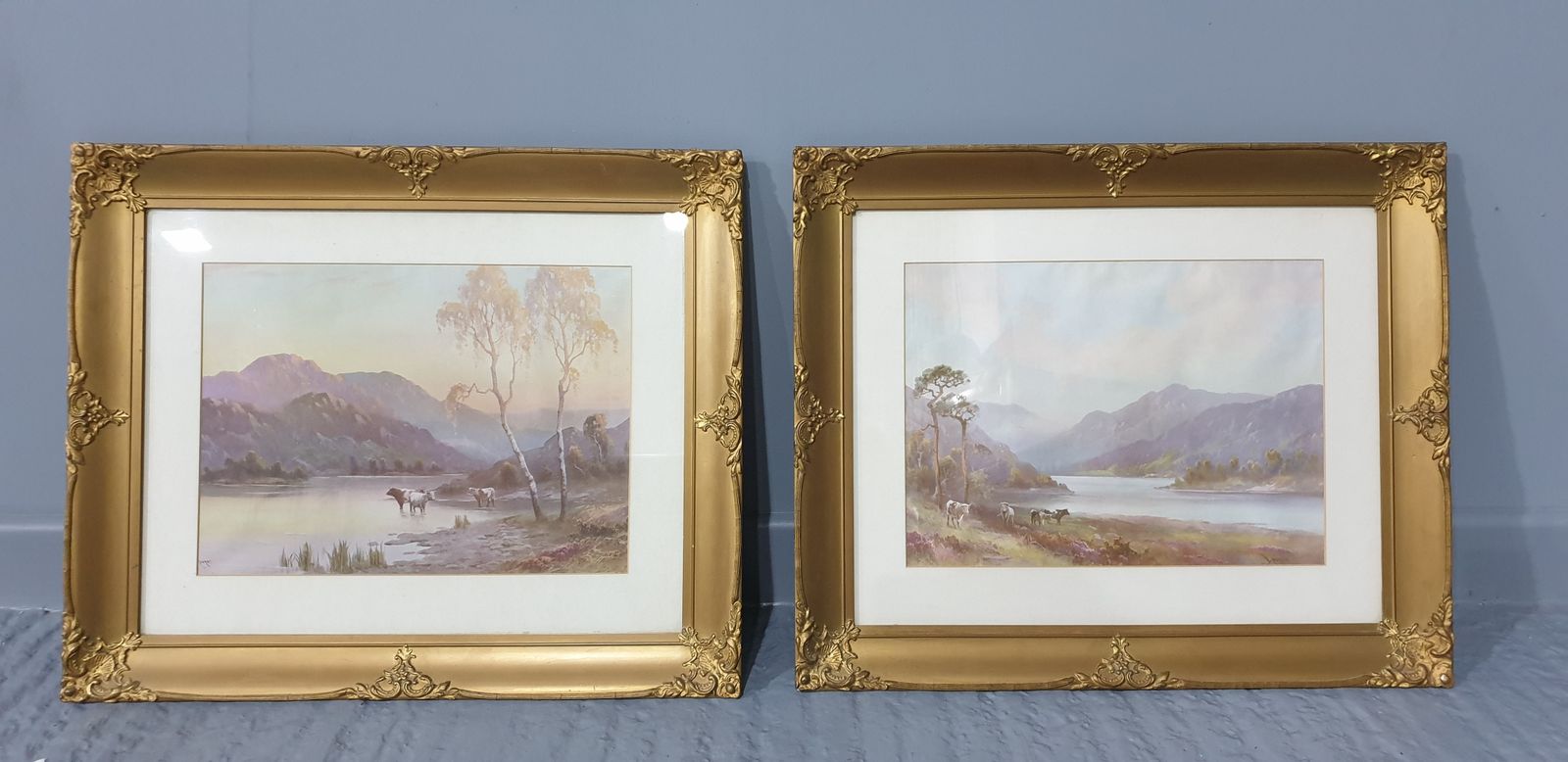 Pair Victorian Signed Prints photo 225.0