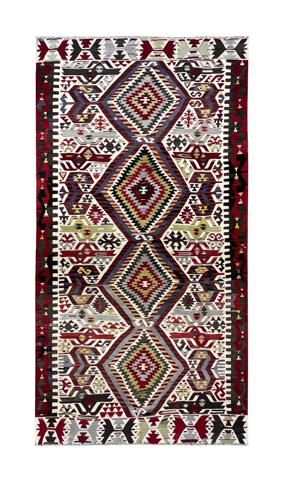 Vintage Wool Turkish Kilim