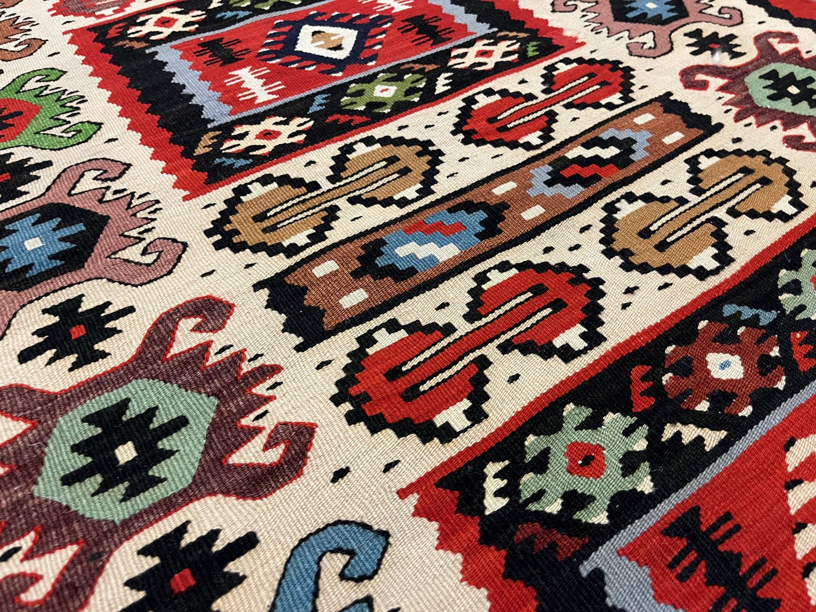 Red Rug Vintage Turkish Kilim Runner photo buy