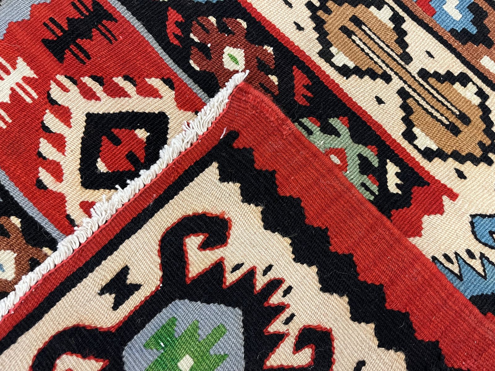 Pair Of Vintage Turkish Kilim Runners photo for sale