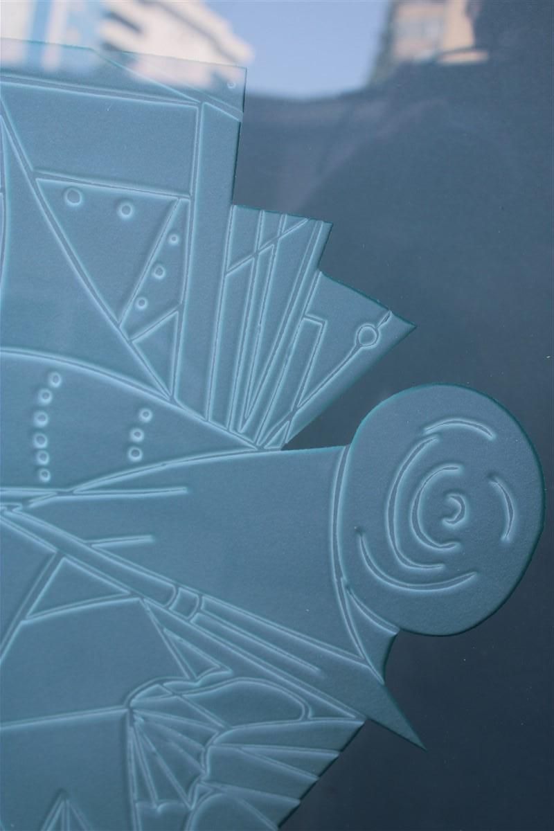 Giorgio De Chirico Large Thick Glass Slab Engraved With Ettore And Andromaca photo buy