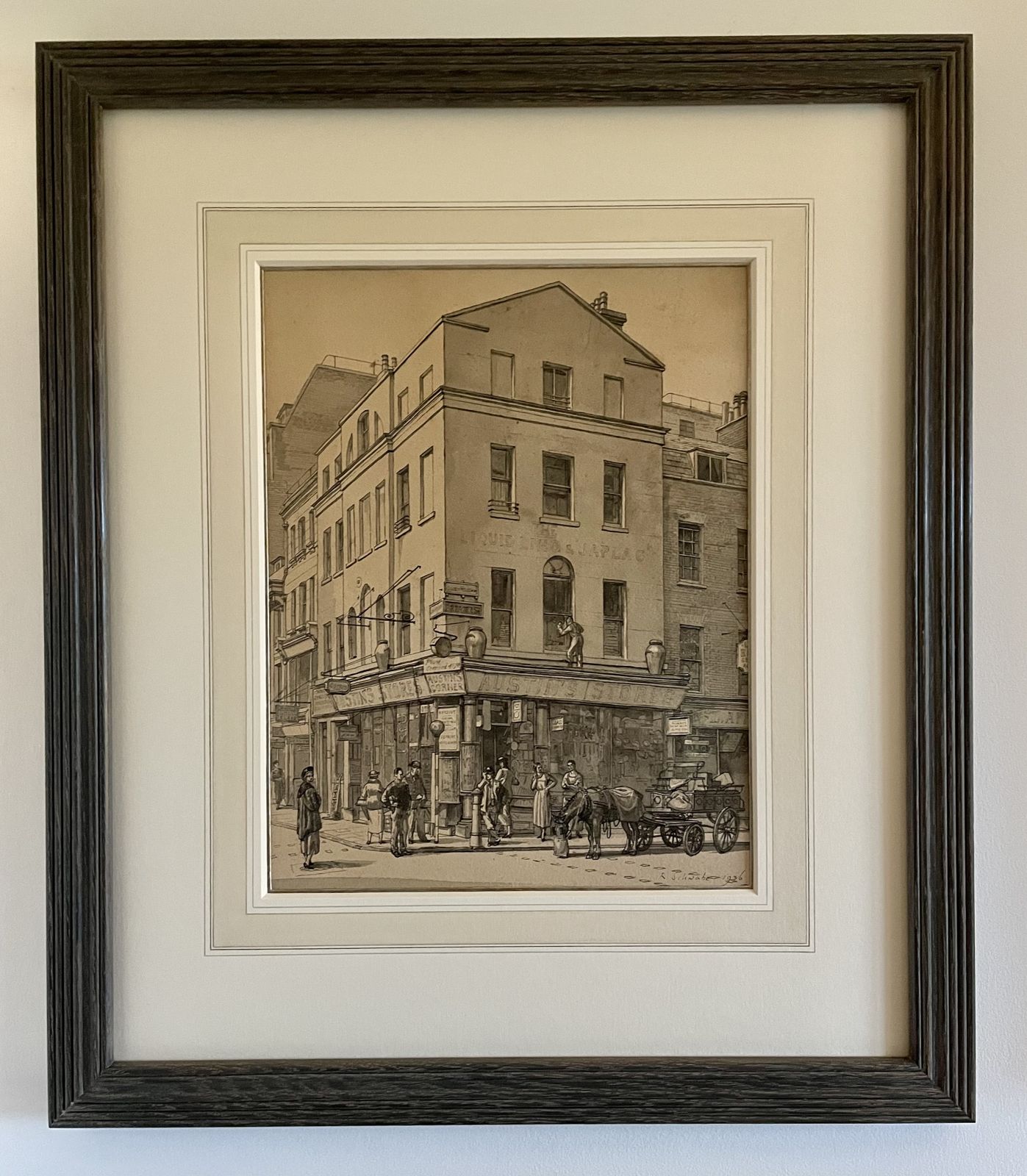 Early 20th Century British Watercolour Drawing For Brewer Street, Soho By Randolph Schwabe