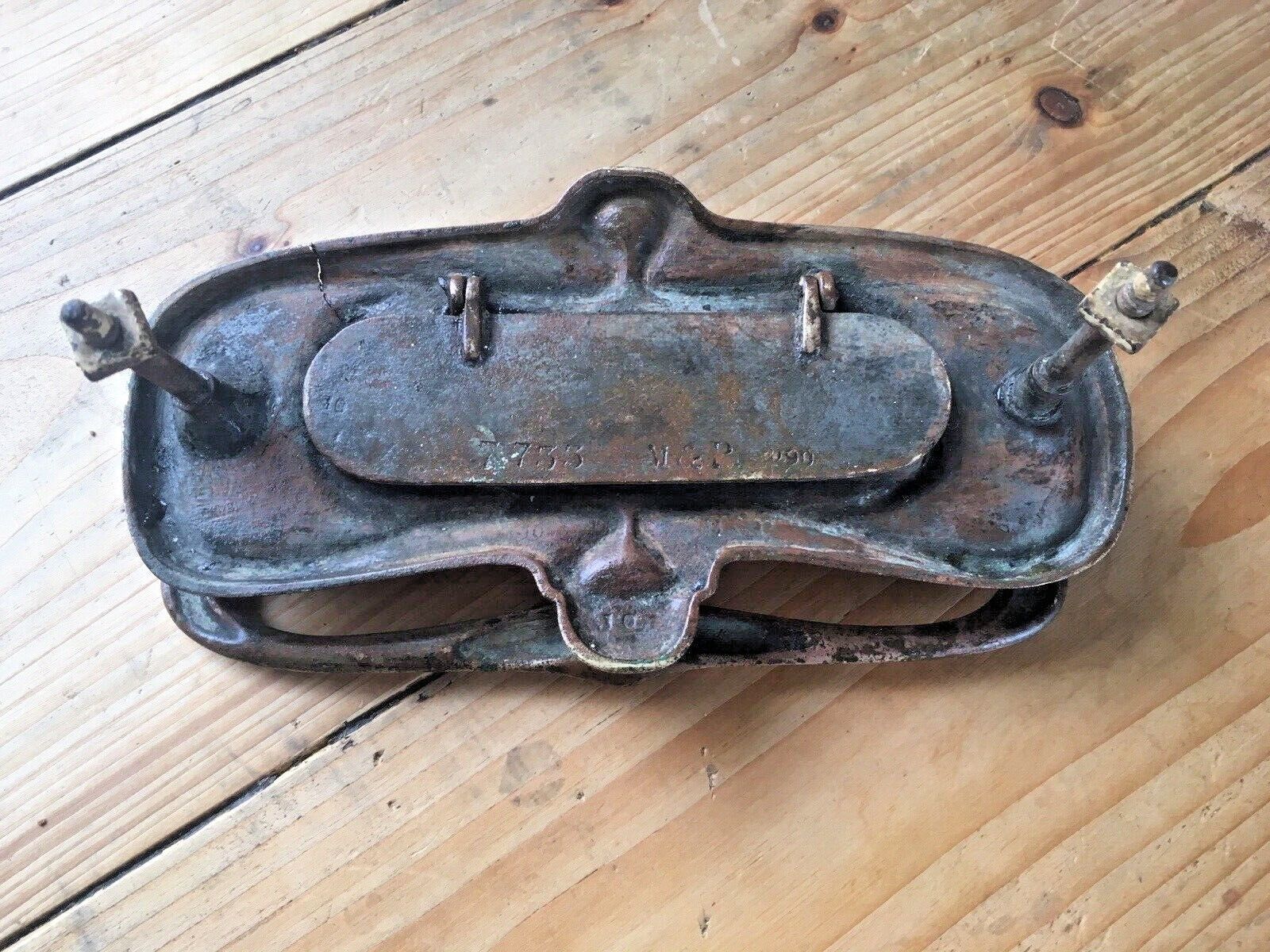 Reclaimed Antique Art Nouveau Brass Door Knocker Mail Letter Box Posting Slot photo vinterior