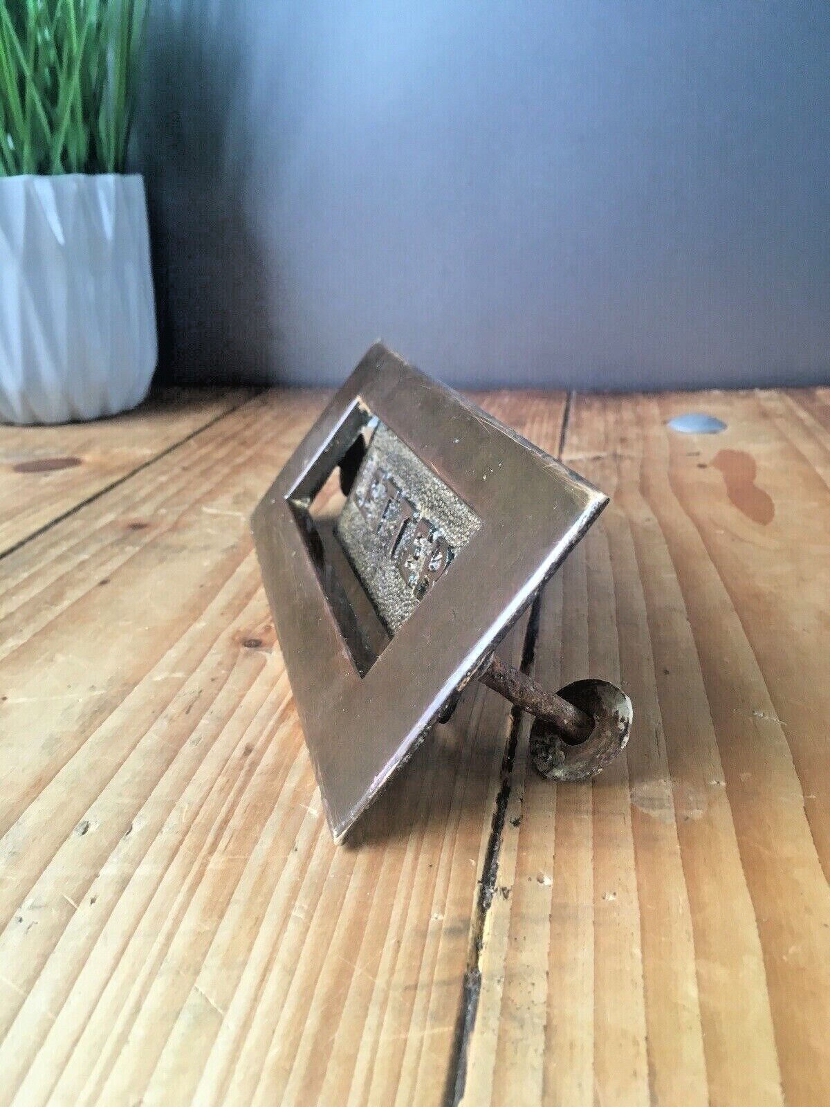 photo furniture Reclaimed Antique Bronze Door Letter Letters Box Mail Posting Slot Copper Brass