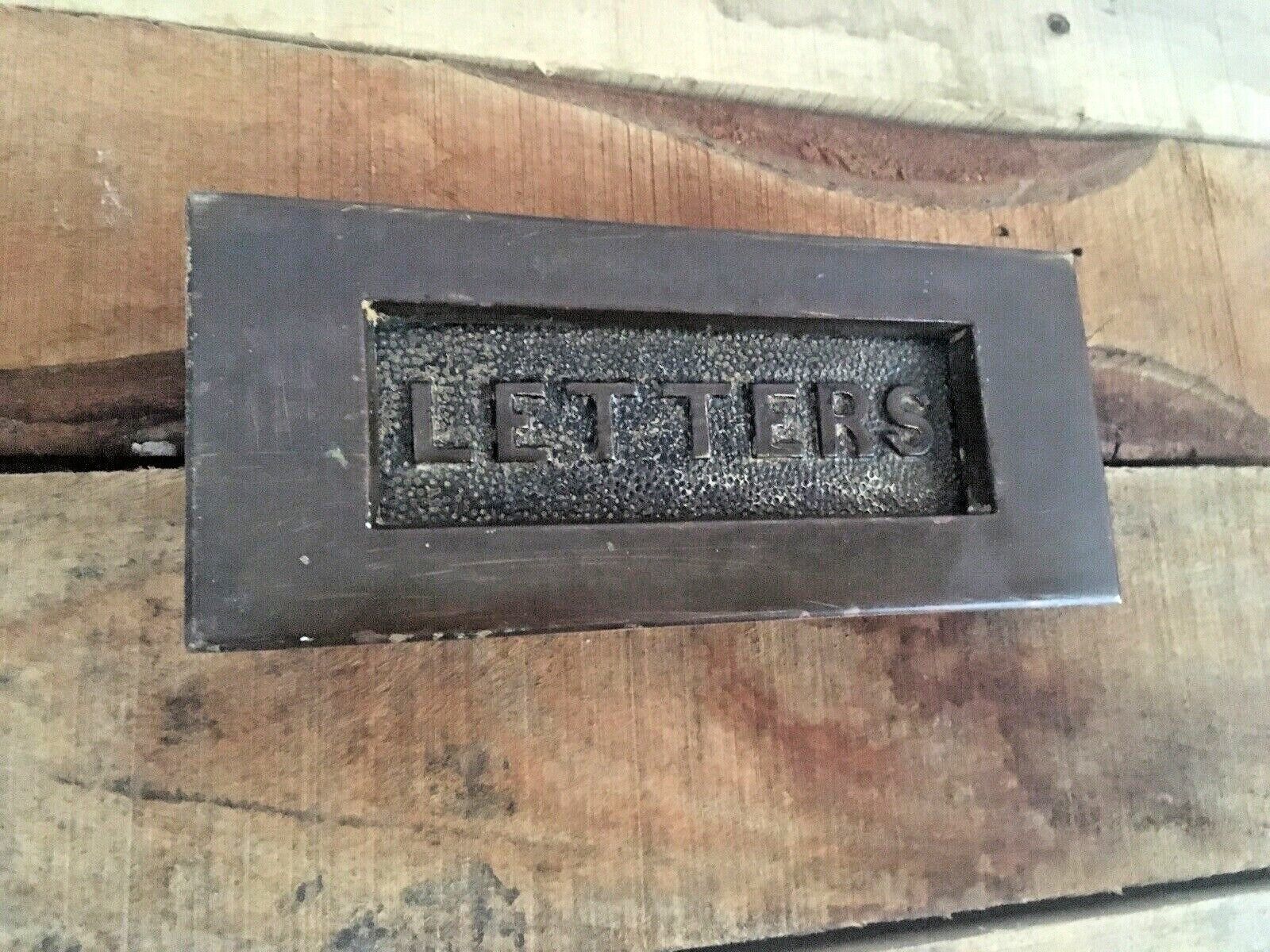 photo for sale Reclaimed Antique Bronze Door Letter Letters Box Mail Posting Slot Copper Brass