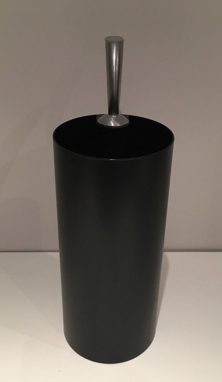"Golf" Umbrella Stand In Black Plastic And Chrome photo furniture
