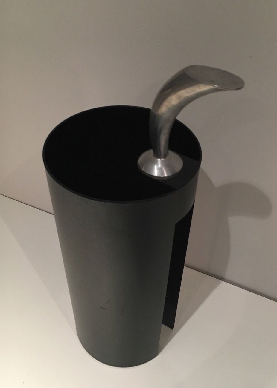 "Golf" Umbrella Stand In Black Plastic And Chrome photo 680.0