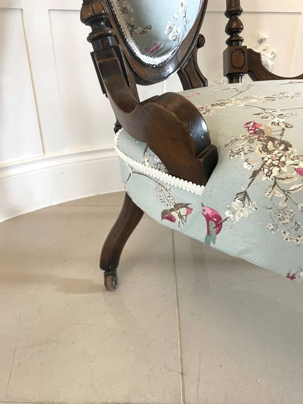 Exceptional Quality Antique Walnut Ladies Chair photo furniture