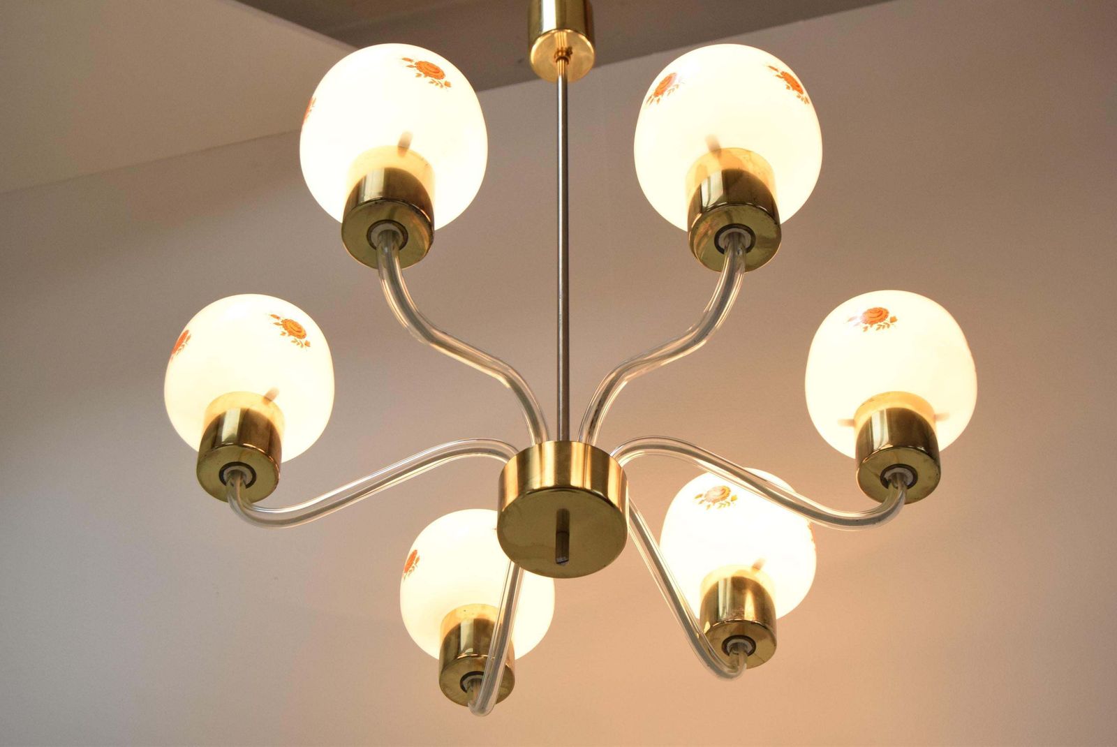 Mid Century Chandelier/Kamenicky Senov,1970's. photo Lighting