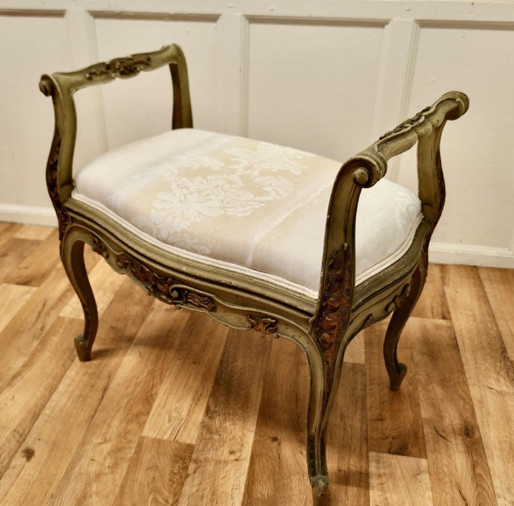 Original Painted French Louis Philippe Boudoir Window Seat photo for sale