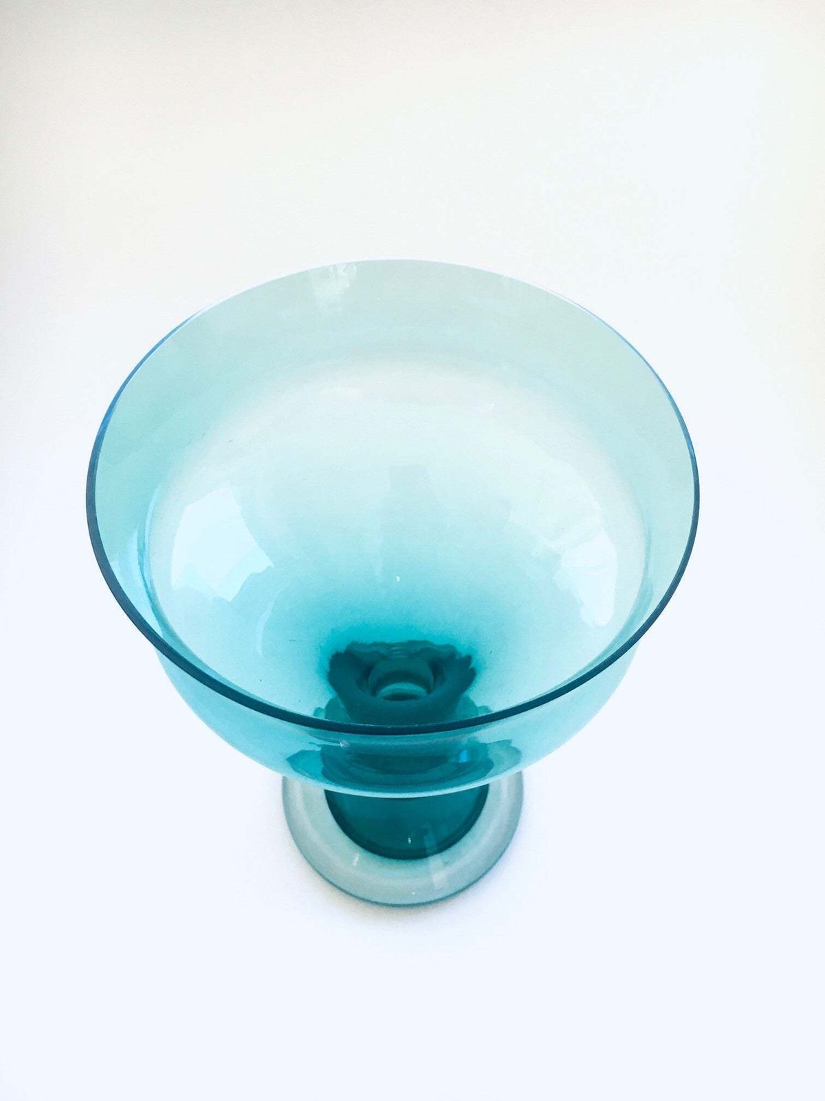 Mid Century Scandinavisch Design Glazen Trompetvaas, Finland Ca. Jaren 1960 photo 99.2
