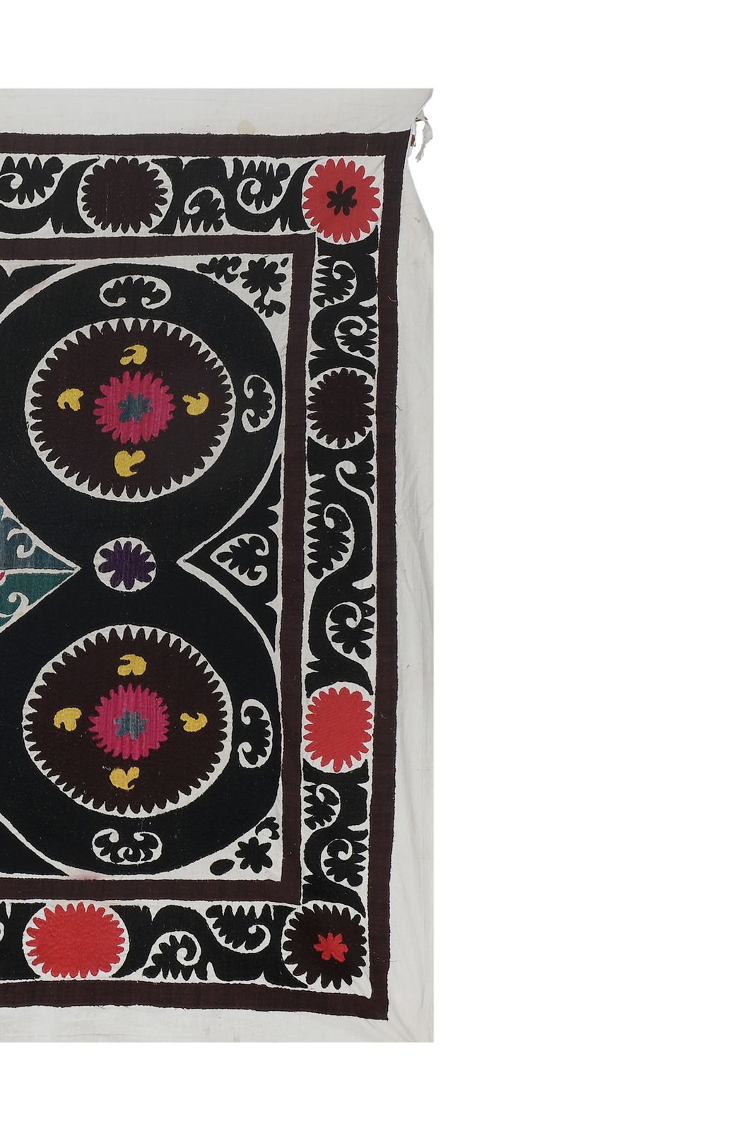 Suzani Tablecloth  Embrodiery Suzani Blanket   Uzbek Boho Embroidery Wall Decor   Tribal Bukhara Bedspread photo Textiles