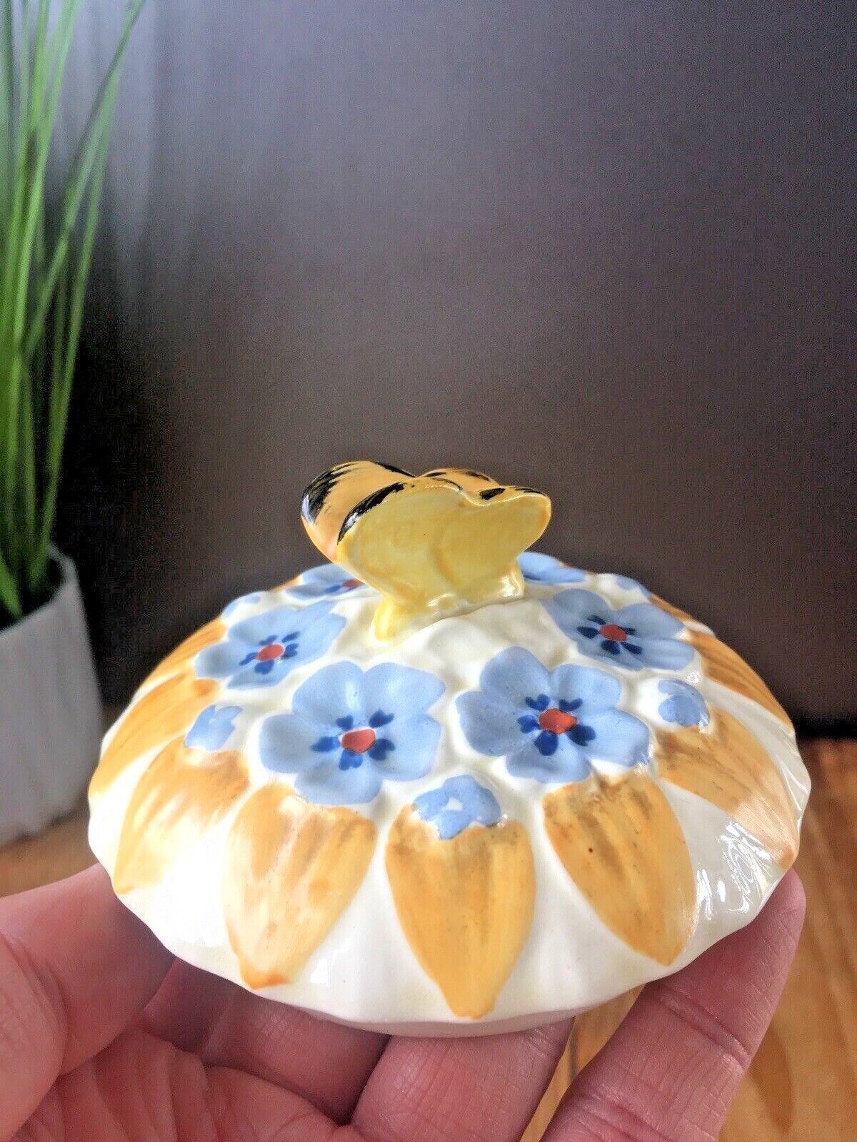 Art Deco Burleigh Ware Butterfly Floral Pattern Teapot & Trivet Stand Vintage photo buy