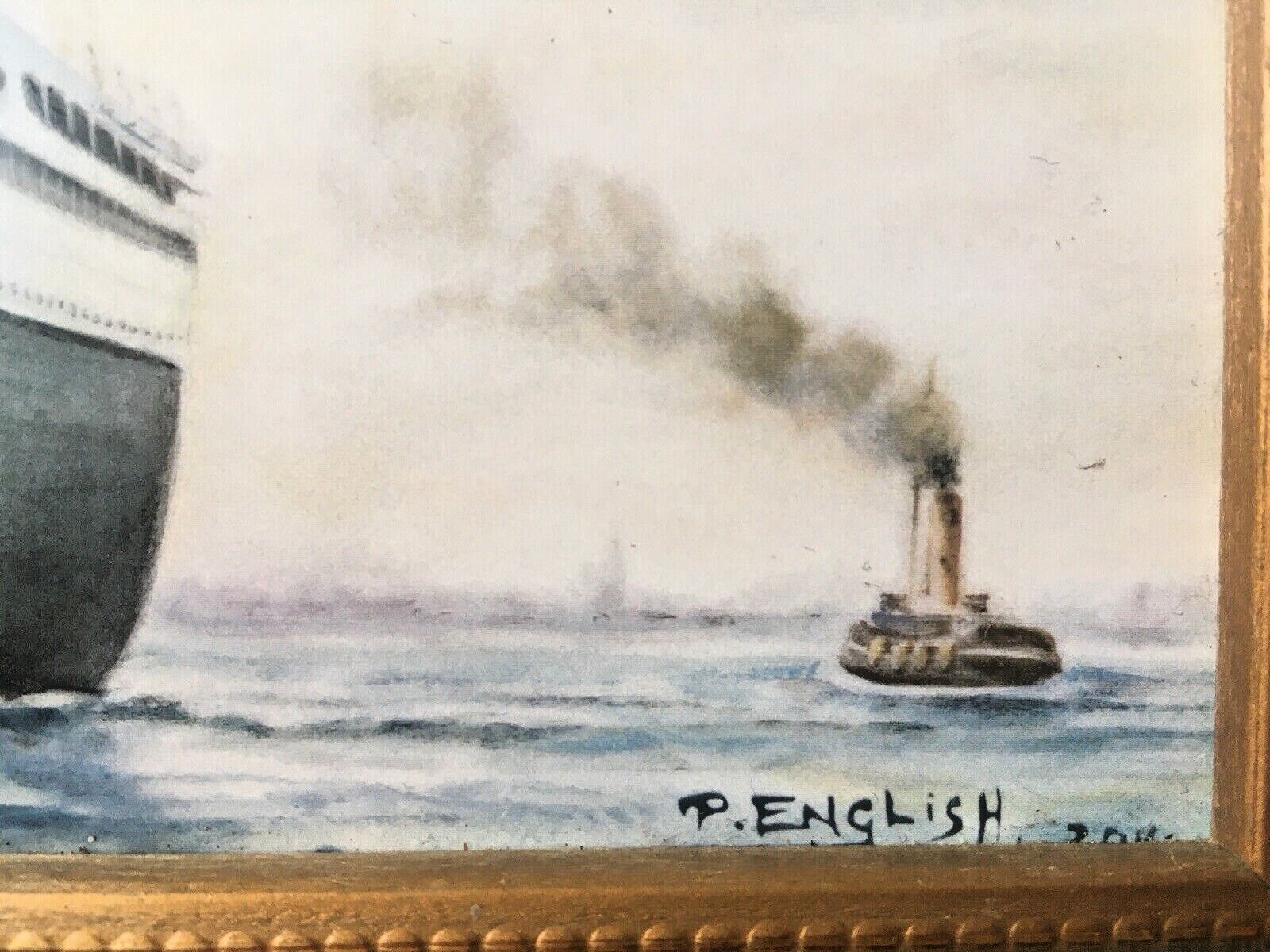Caughley Paul English Royal Worcester Digital Print Framed Tile Plaque Titanic photo Art