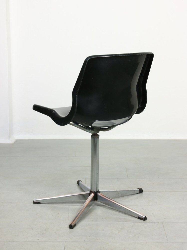 Swedish Overman Office Swivel Chair In Black By Svante Schöblom, 1970s photo for sale