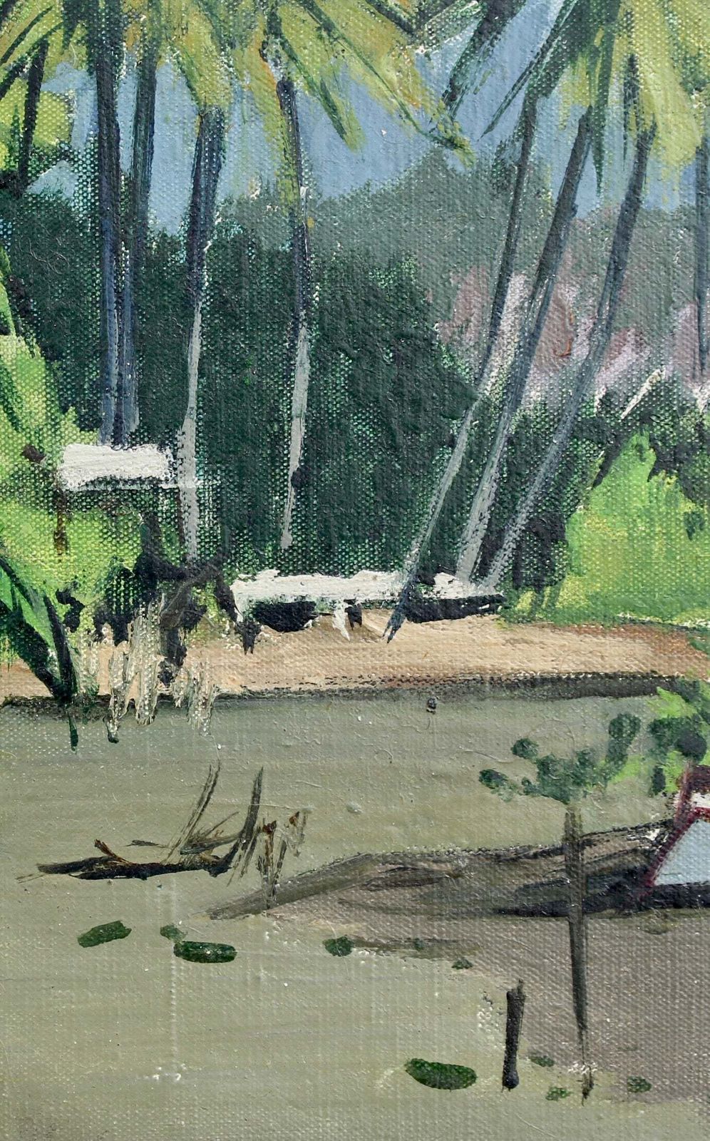 'Dusk On Schoelcher Lagoon Martinique' By Robert Humblot (1959) photo vintage