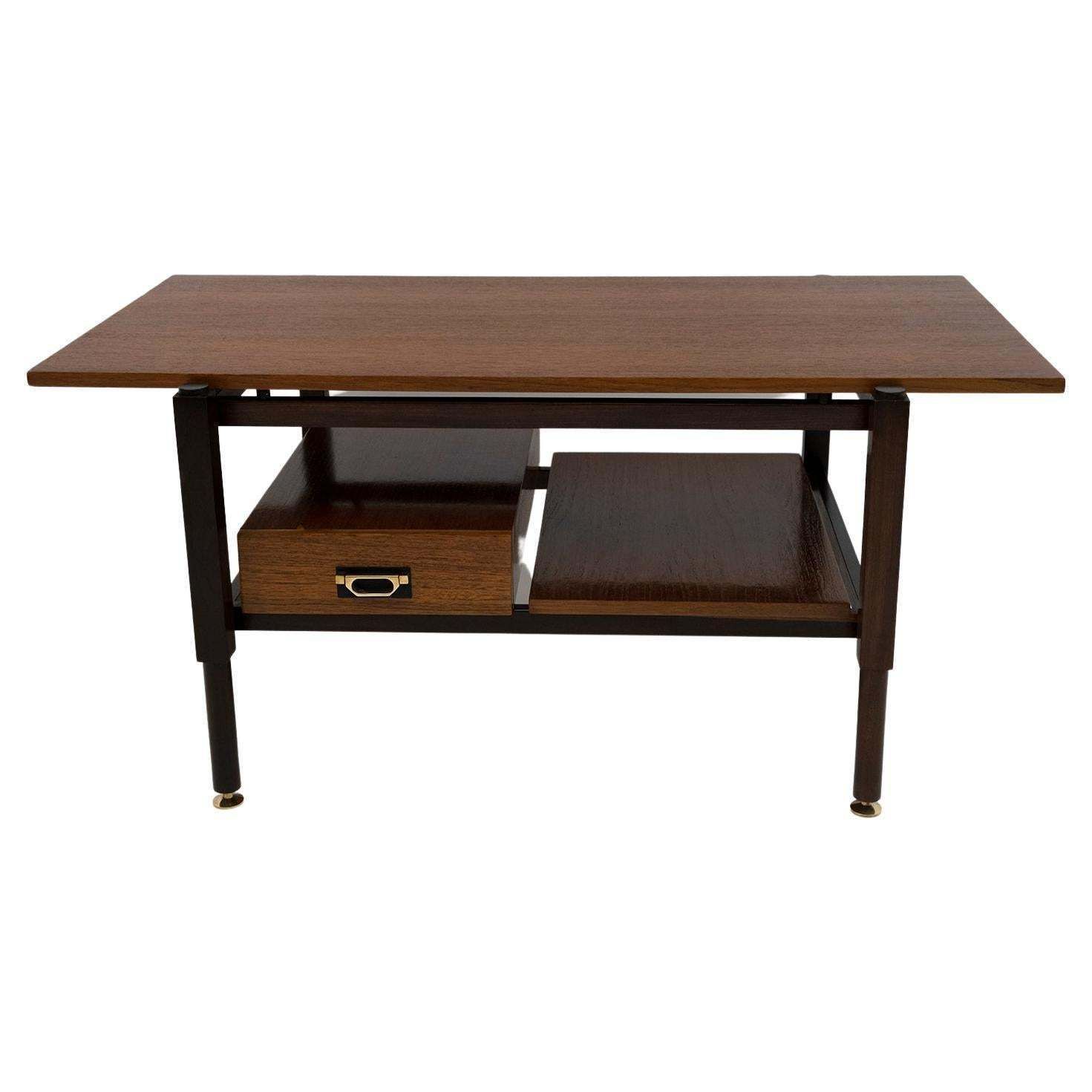 Ico Parisi Mid Century Modern Italian Mahogany Coffee Table, 1950s