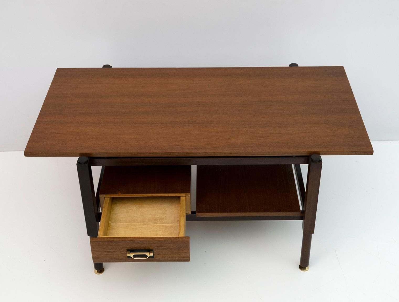 Ico Parisi Mid Century Modern Italian Mahogany Coffee Table, 1950s photo 1205.0