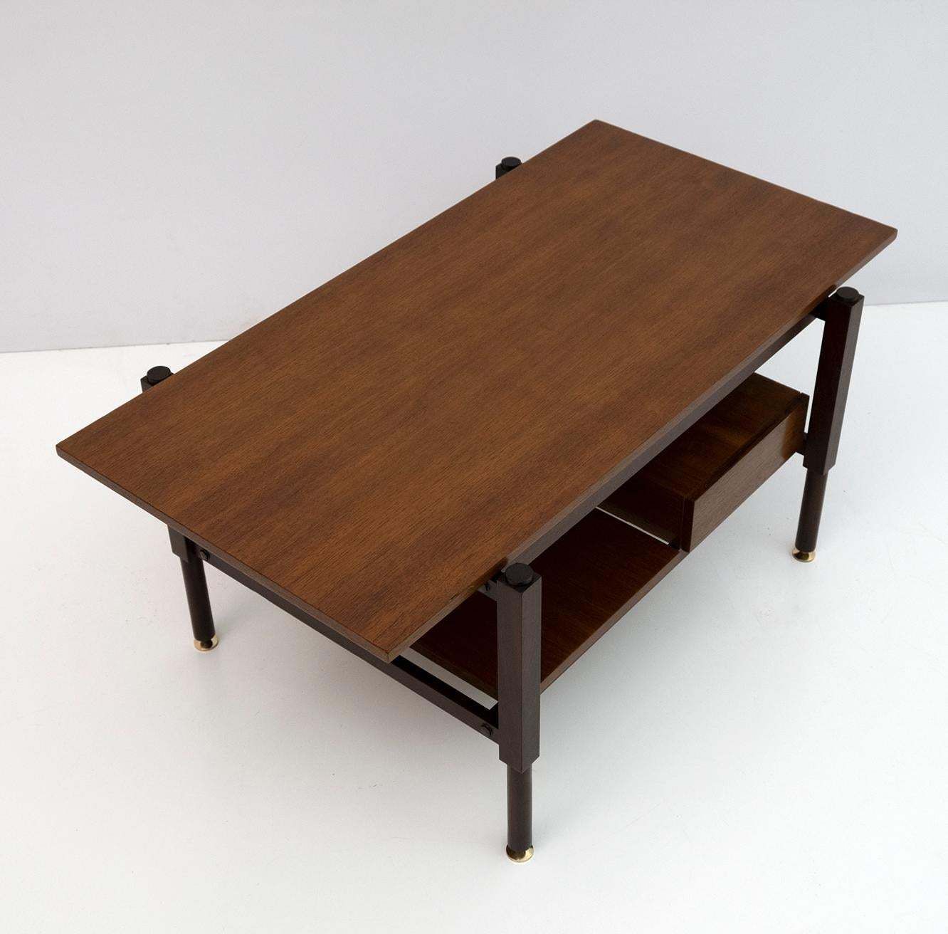 photo furniture Ico Parisi Mid Century Modern Italian Mahogany Coffee Table, 1950s