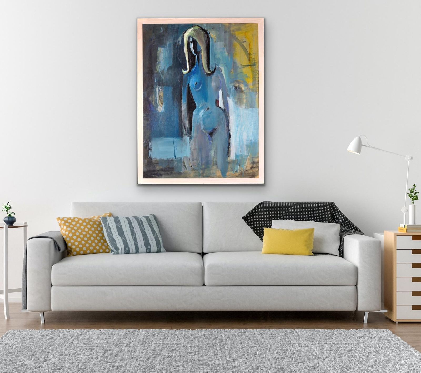 Tony Giles 1925 To 1994. Vows Are Spoken Only To Be Broken, Circa 1965. Framed Cornish Female Nude Oil Painting. Cornwall. photo 4295.0