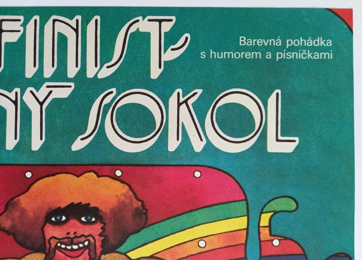 Original Movie Poster, Finist, The Brave Falcon, Vratislav Hlavatý, 1976, Genuine Czech Print photo for sale
