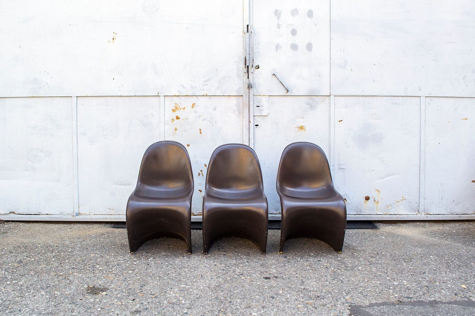 Panton Chairs Van Verner Panton Voor Trussardi Atelier, Jaren 1970, Set Van 3