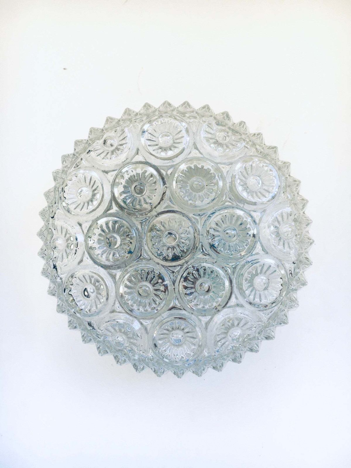 1970's S Flower Glass Wandlamp Van Massive photo Verlichting