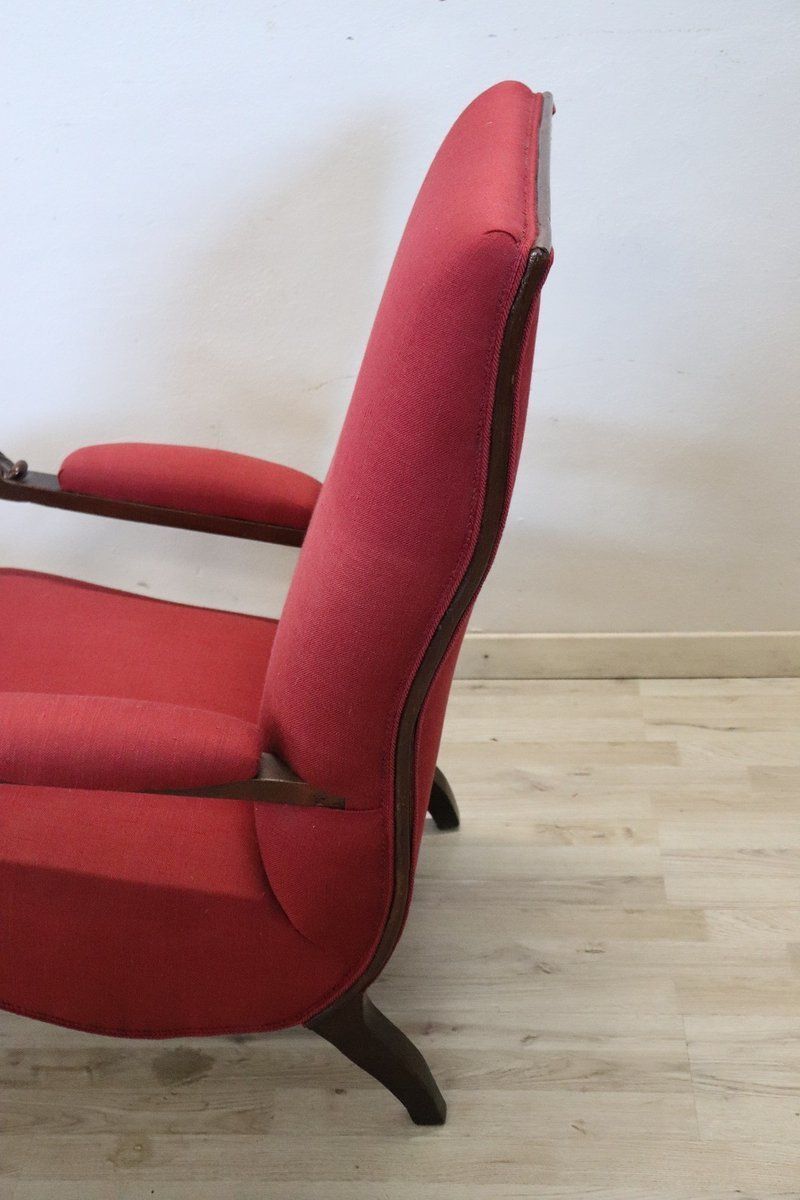 Antique Walnut Armchair, 1840s photo for sale