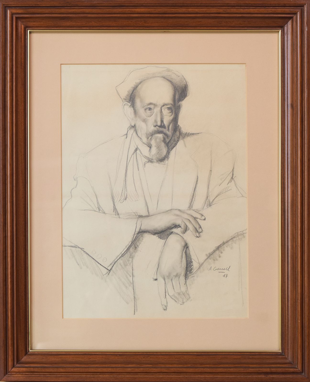 Amador Garrell I Soto – Potloodstudie Van Een Imam photo furniture