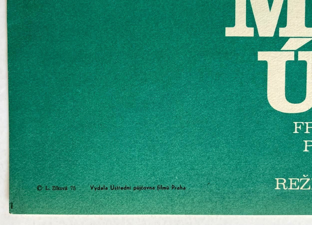 Original Film Poster, The Contract, Libuše Zíková, 1975, Genuine Czech Vintage Print photo for sale