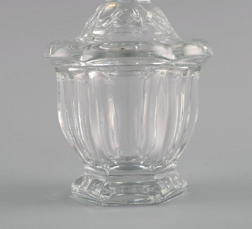 Baccarat, France, Art Deco Lidded Jar In Clear Art Glass, 1930s / 40s photo Home Decor