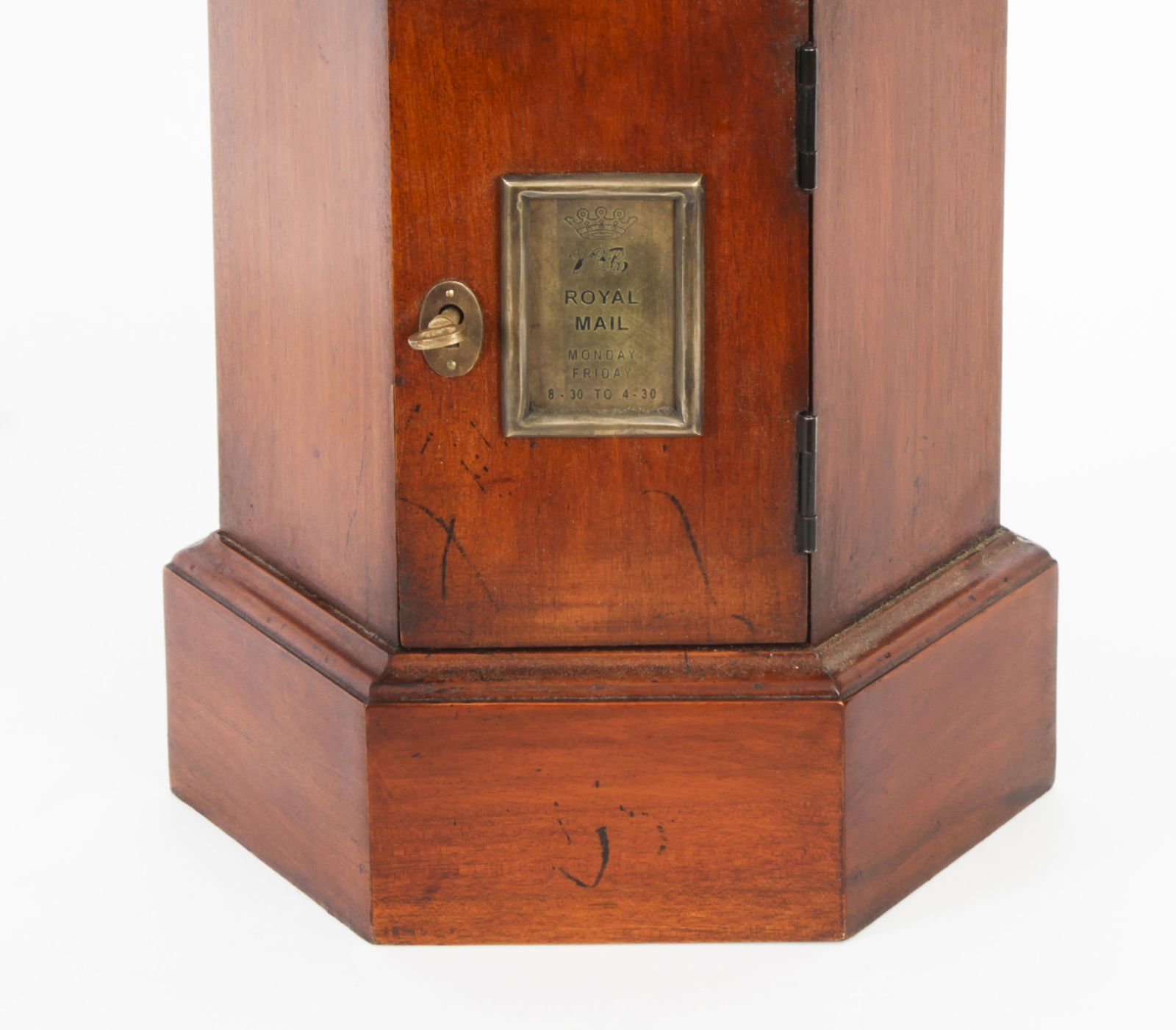 Vintage Hexagonal Country House Pillar Post Letter Cabinet  20th Century photo Furniture