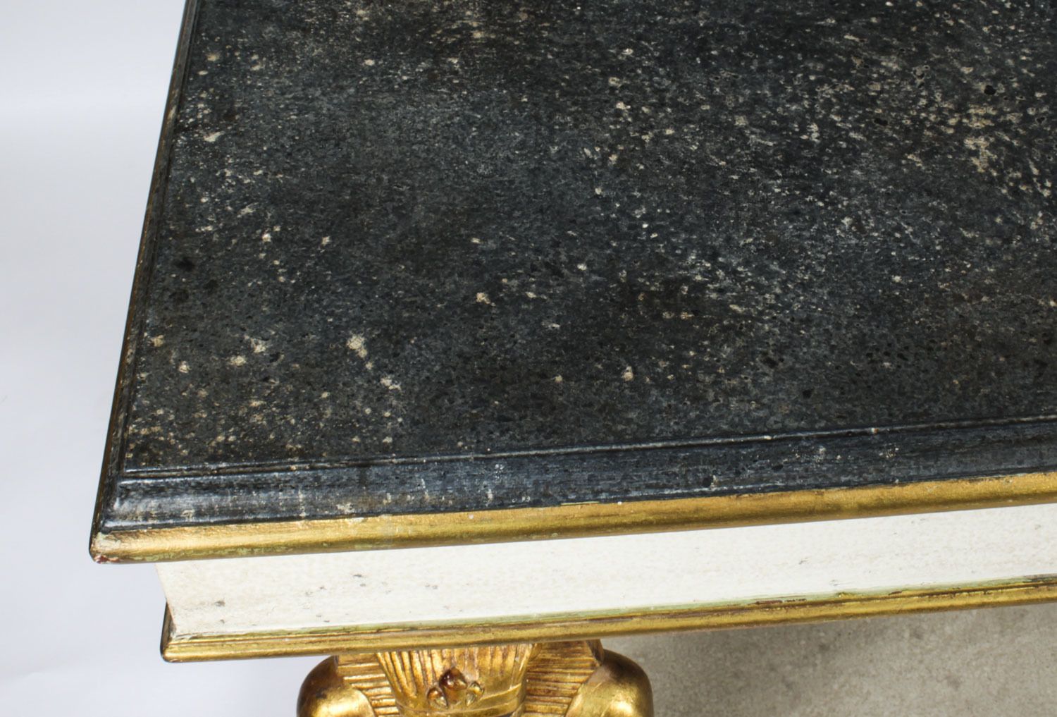 Furniture Vintage French Empire Style Painted Console Mid 20th Century photo