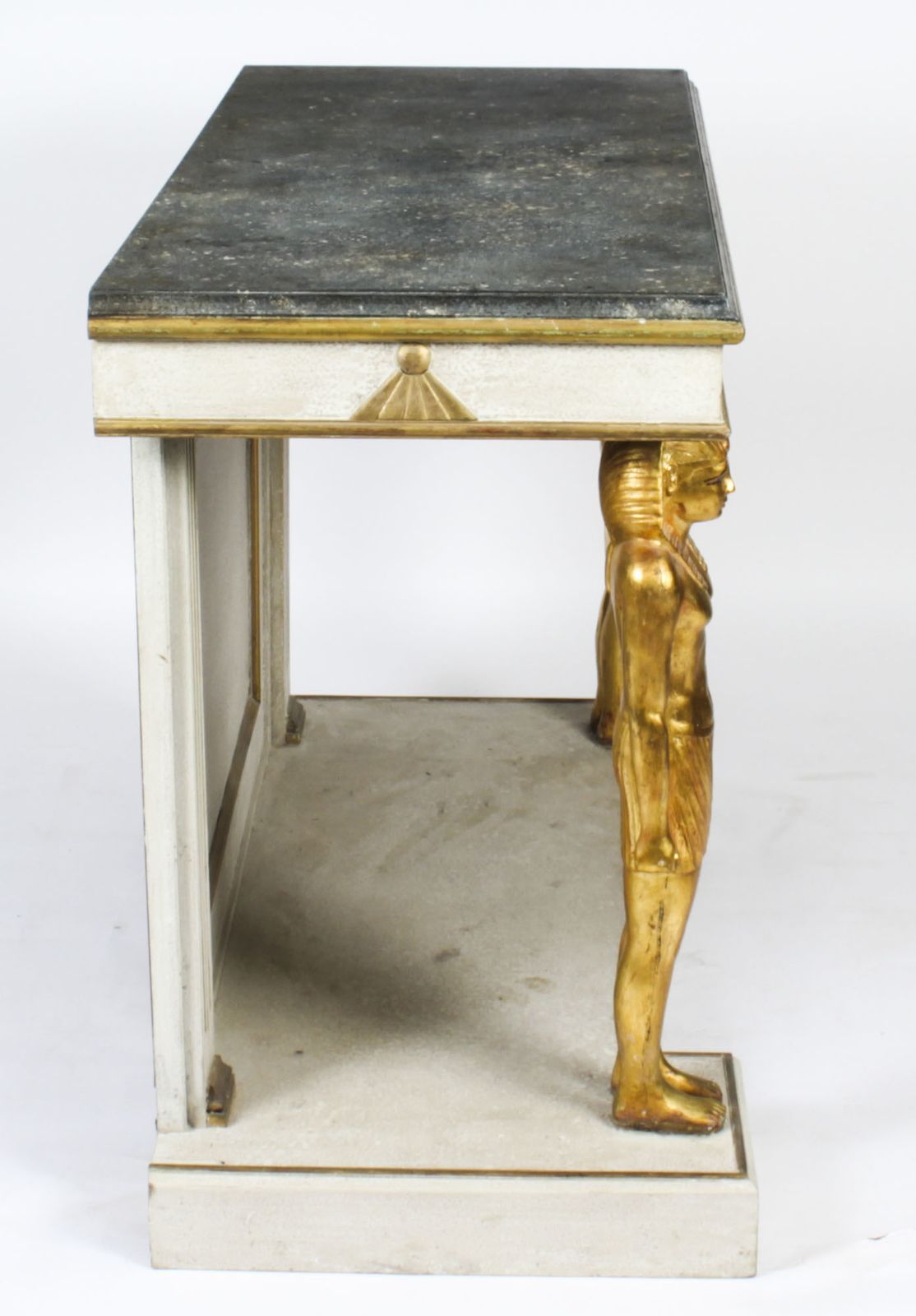 photo vintage Vintage French Empire Style Painted Console Mid 20th Century