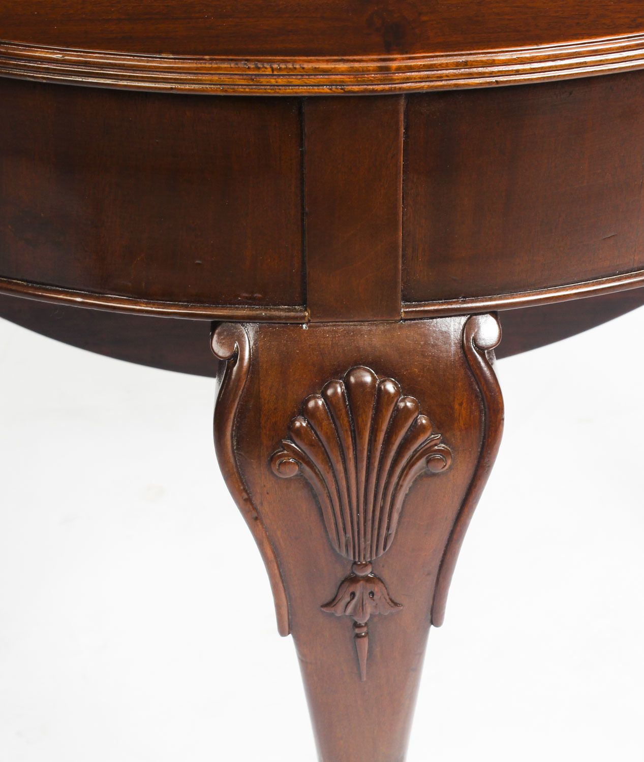 Victorian Mahogany Demi Lune Card Console Tea  19th C photo buy