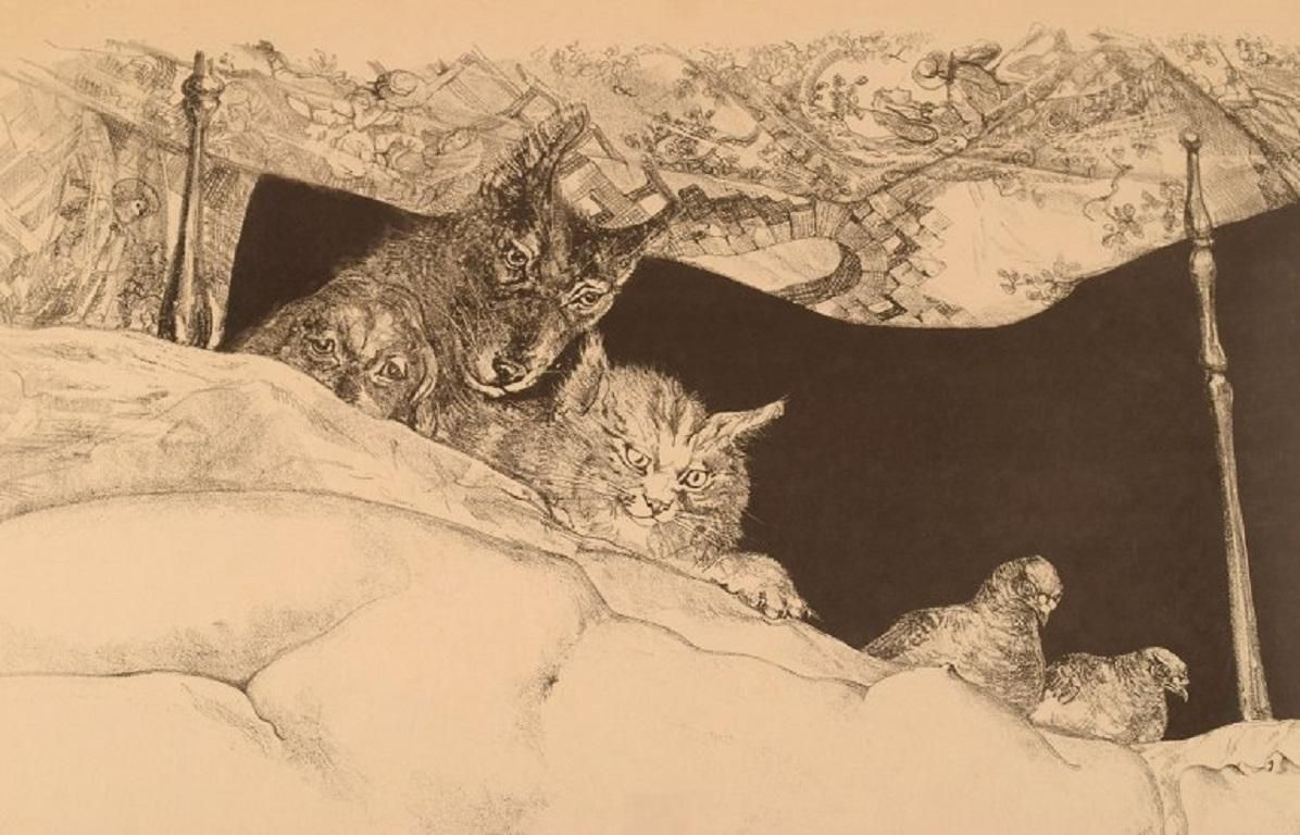 Leonard Tsuguharu Foujita (1868 1968). Le Rêve Lithography On Arches Paper. photo Art