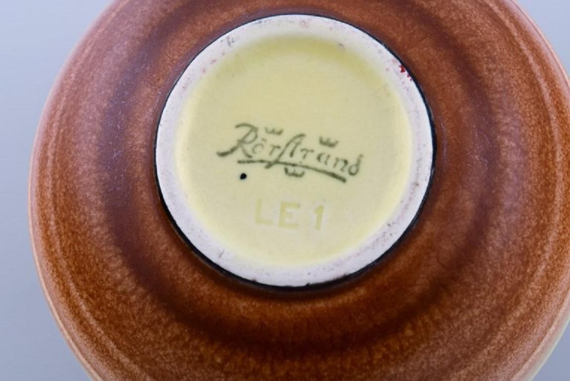 Gertrud Lönegren '1905–1970 For Rörstrand, Two Round Vases In Glazed Ceramics photo vinterior