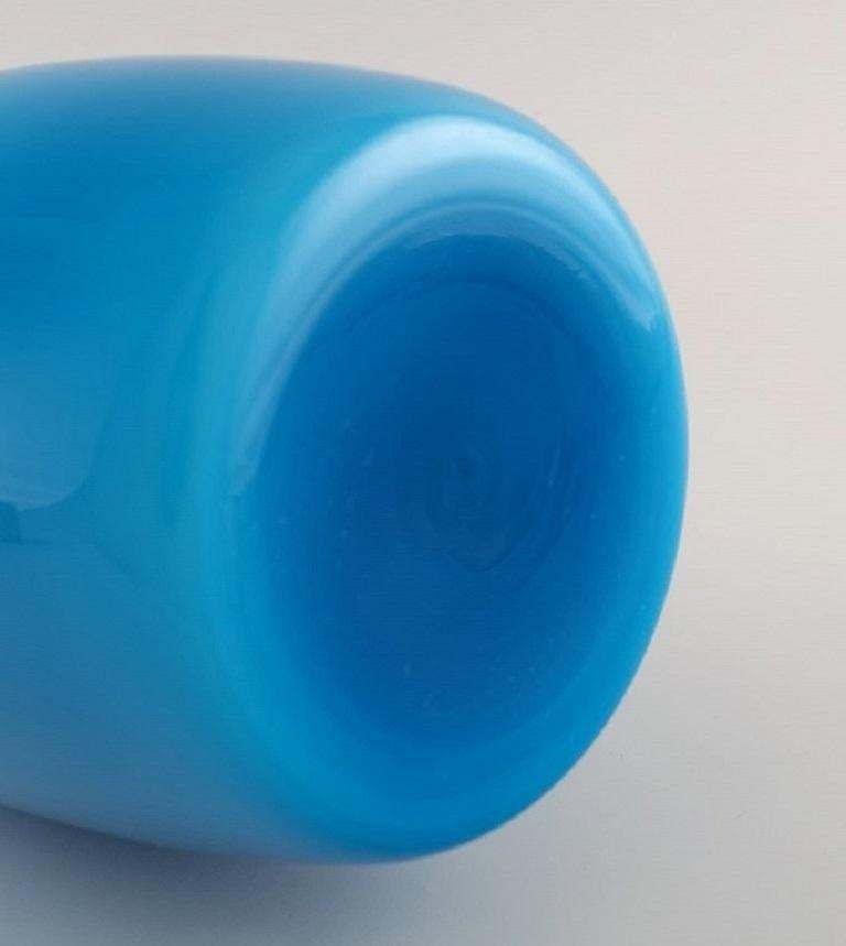 Kastrup Glas, Denmark, A Pair Of Large And Rare Vases In Turquoise Art Glass photo buy