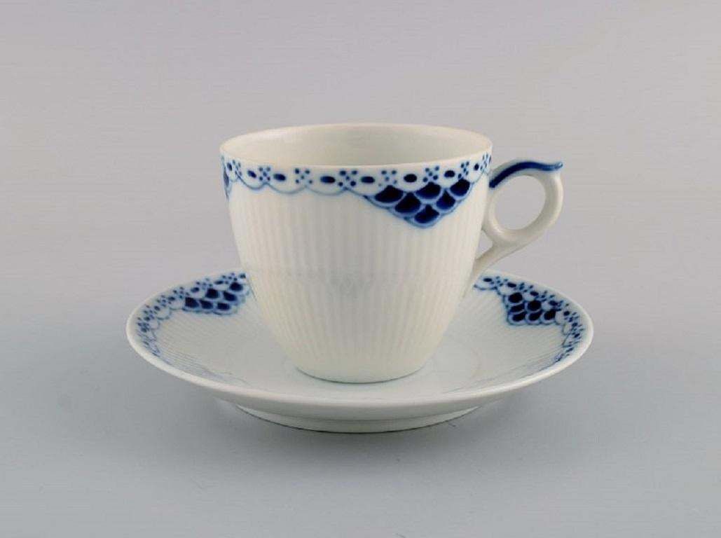 Royal Copenhagen Blue Painted Princess. Set Of Five Coffee Cups With Saucers. photo furniture
