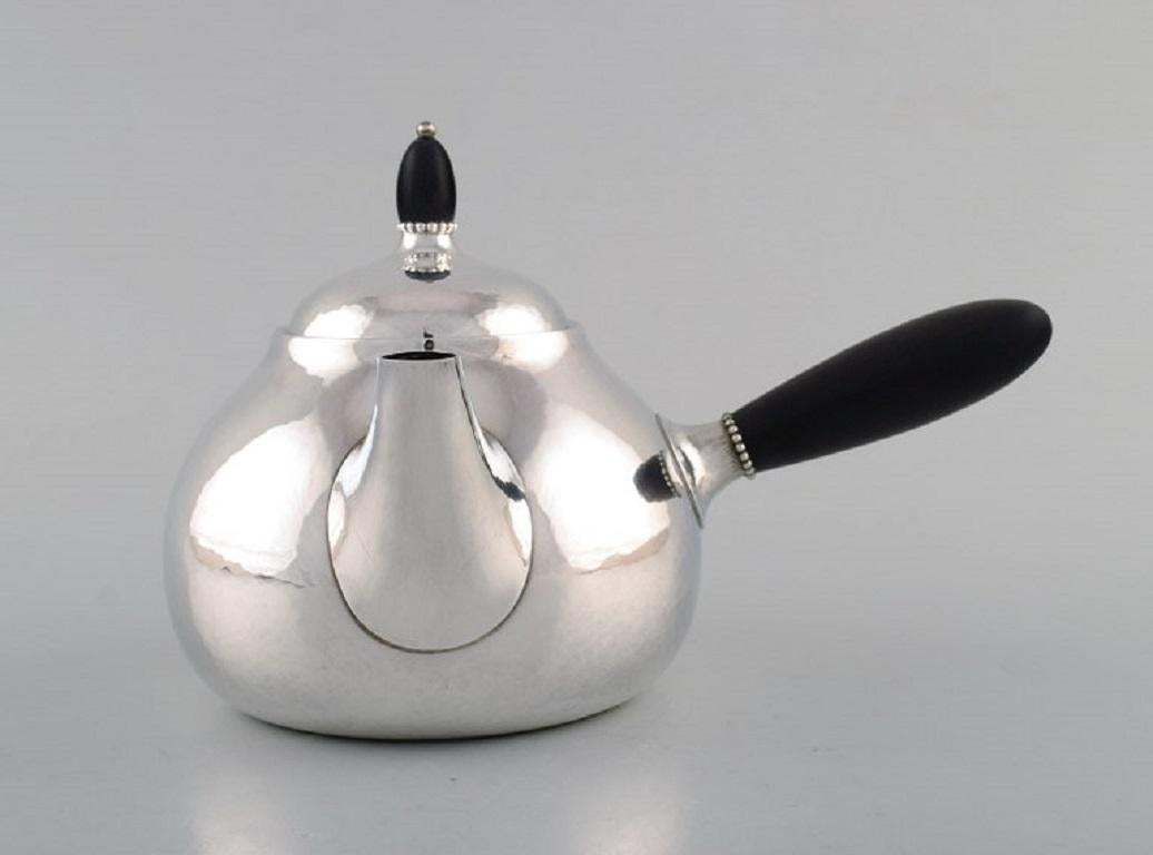 Georg Jensen Art Nouveau Teapot And Milk Jug In Sterling Silver photo for sale