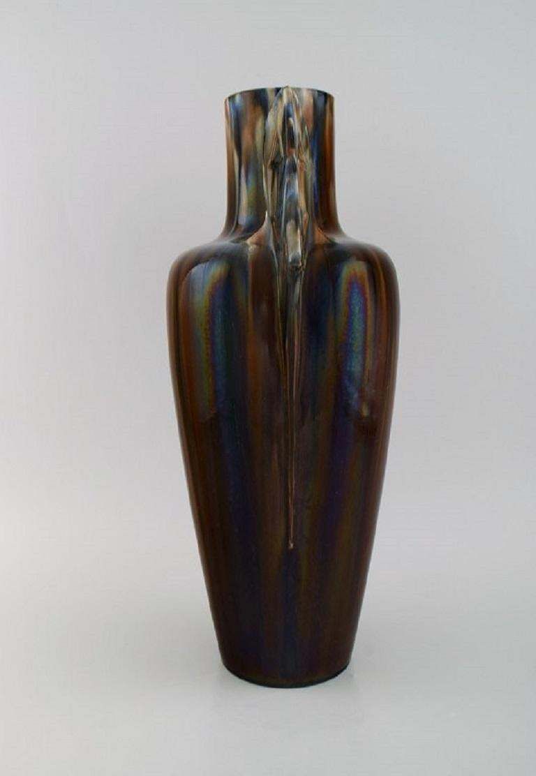 Clément Massier '1845 1917', France, Large Vase In Glazed Ceramics photo 1094.0