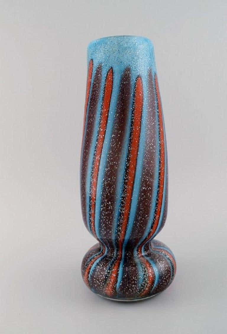 Large Murano Vase In Mouth Blown Art Glass, Italian Design, 1960s / 70s photo furniture
