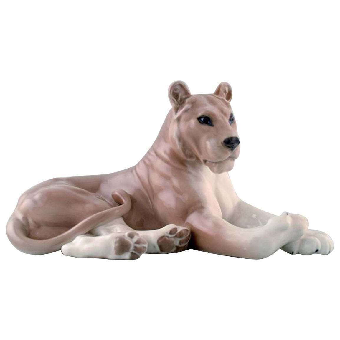 Royal Copenhagen, Figurine In Porcelain, Lioness