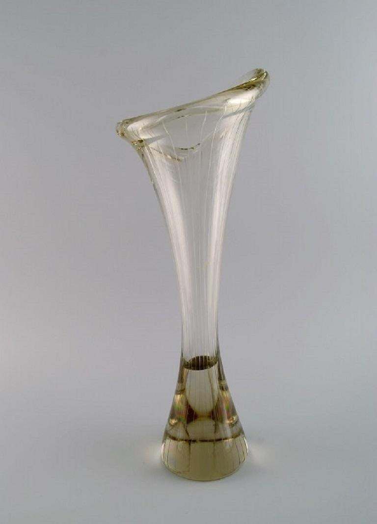 Mikko Helander For Humppila Lasi Large Organically Shaped Vase photo for sale