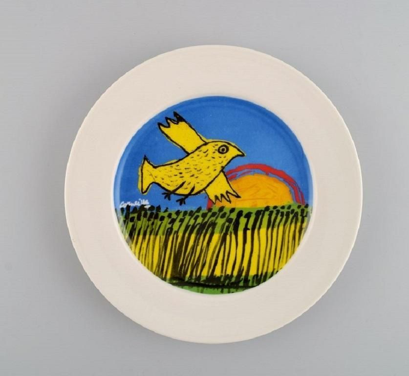 Corneille, Dutch Cobra Artist, Coffee Cup, Plate And Egg Cup photo for sale
