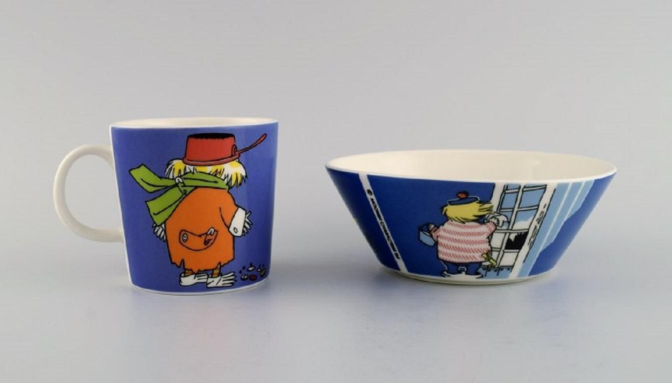 Arabia, Finland Porcelain Bowl And Cup With Motifs From Moomin Late 20th C photo furniture