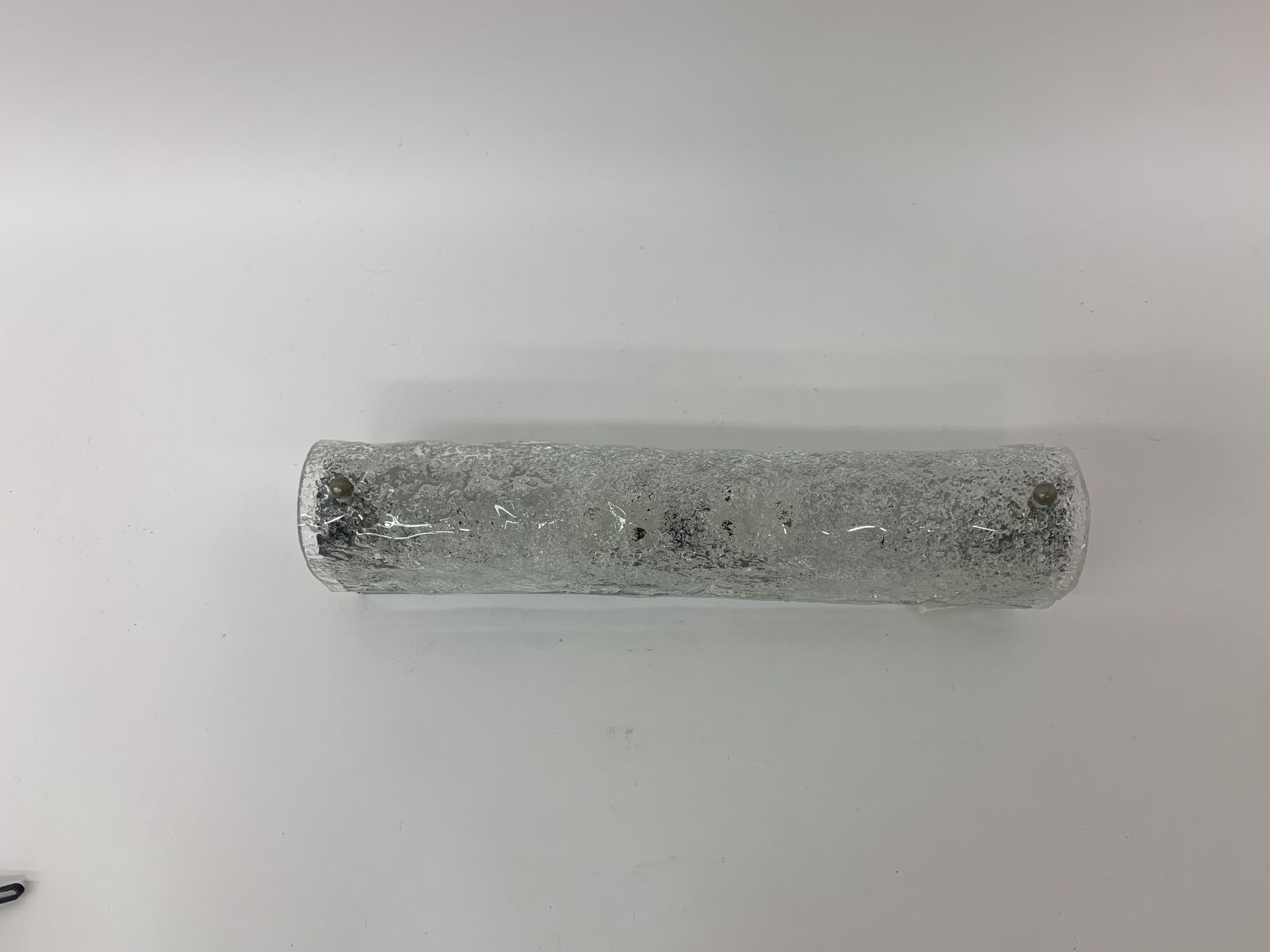 photo for sale Murano Ice Glass Tubular Wall Lamp Or Sconce From Hillebrand, Germany, 1970s