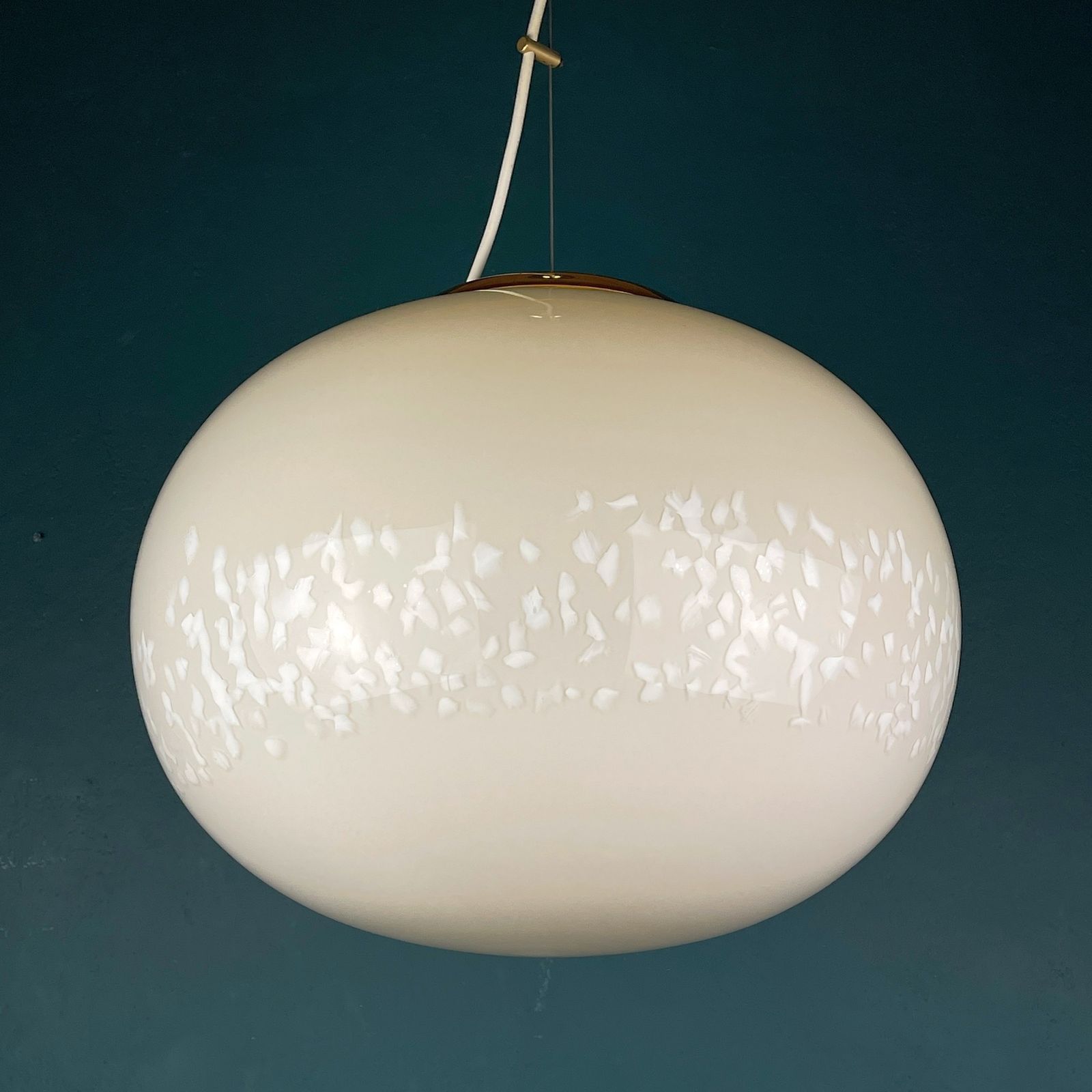 Classic Beige Murano Pendant Lamp Vetri Murano Italy 1970s photo 560.0